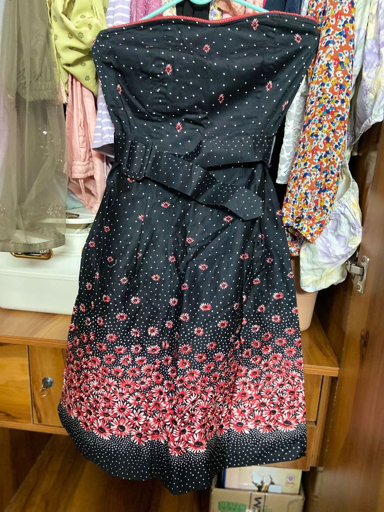Floral Strapless Dress