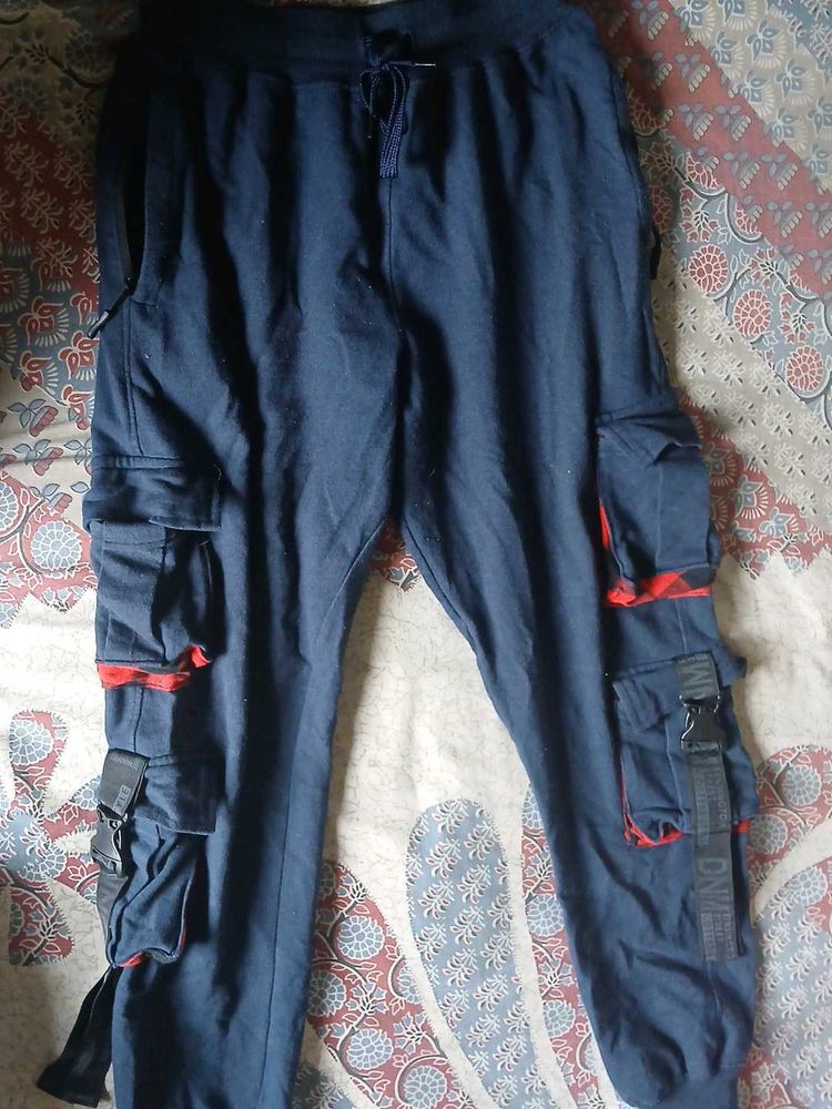 Blue Cargo Pants For Streetwear