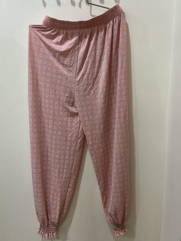 Pink Patterned Lounge Pants