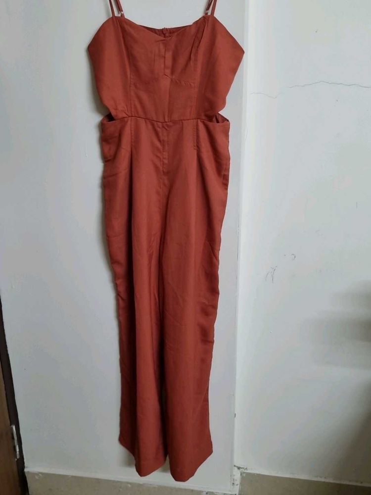 Rust Cutout Jumpsuit
