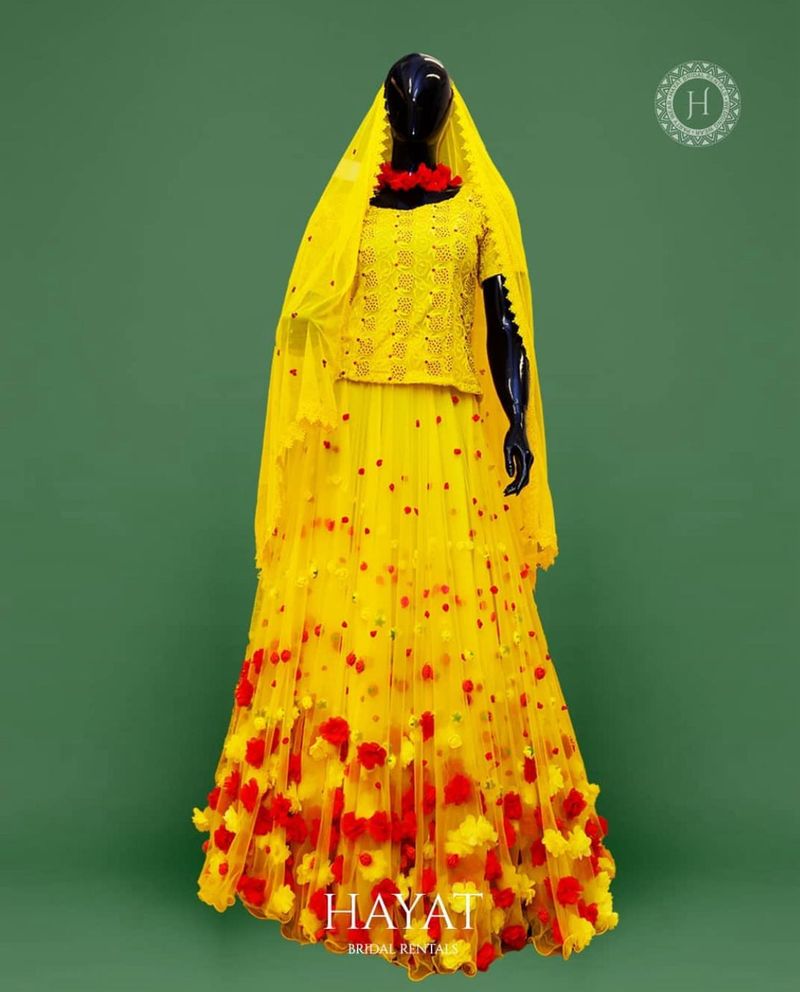 Haldi Photoshoot Double Flare Designer Skirt Only