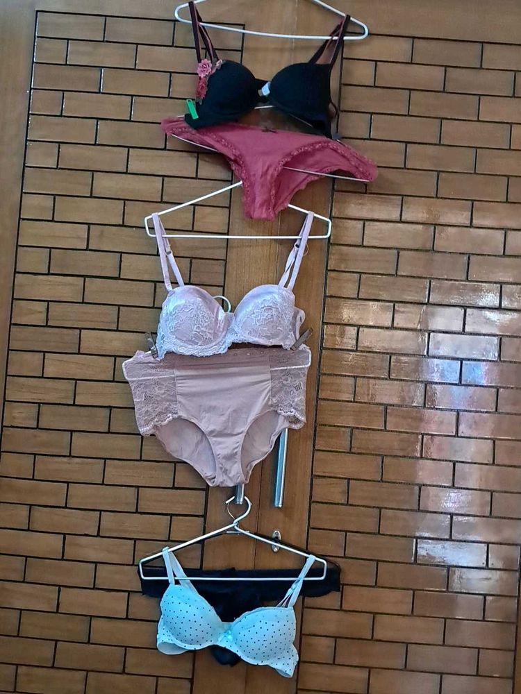 Combo Of  Six Imported Fabric Bra N Panty