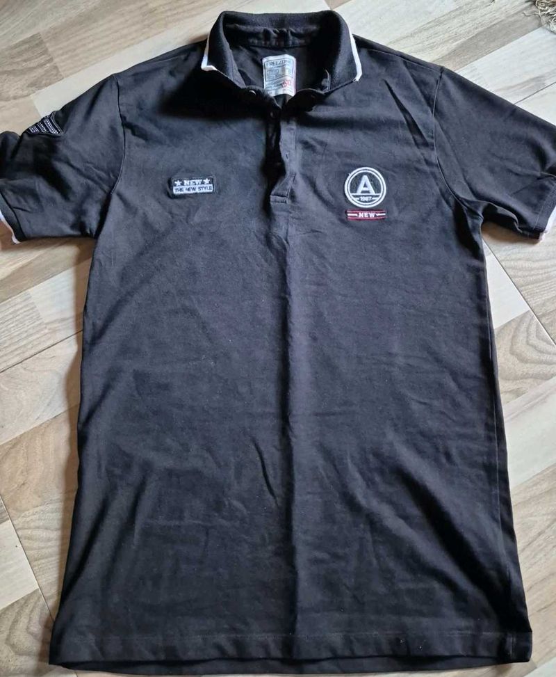 Stylish Black Polo T-Shirt