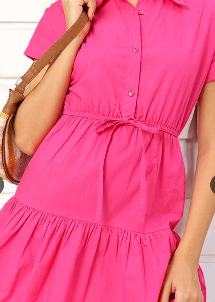 Pink Shirt Dress