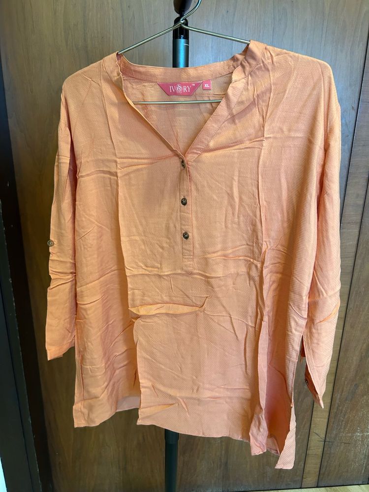 Ivory Button-Down Top - XL
