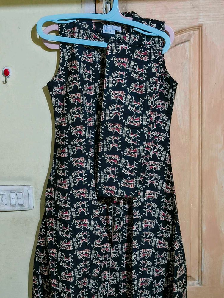 Patterned Sleeveless Dress