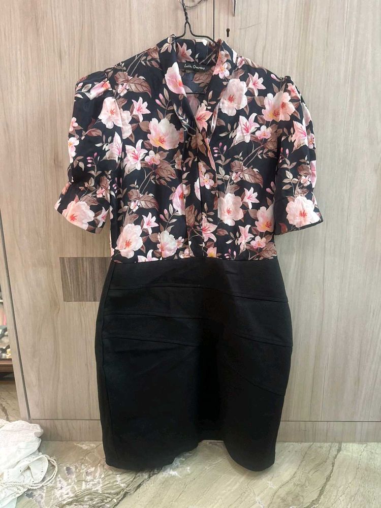 Floral Print Mini Dress Elegant