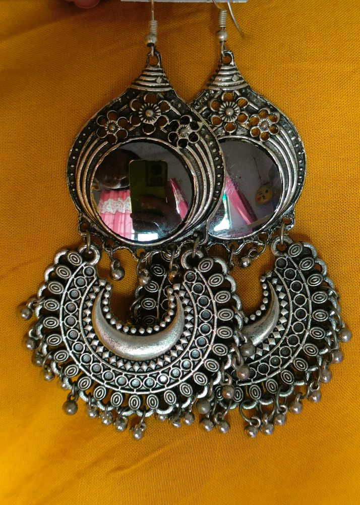 Chand Baliyan Mirror Ear Rings