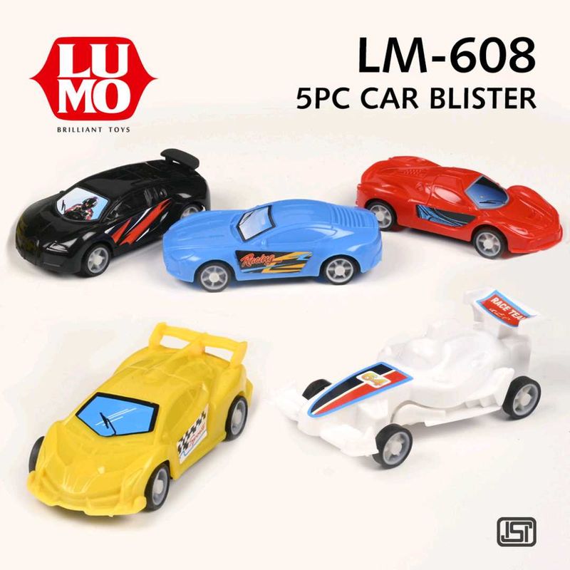 5 Plastic Toy Car Set