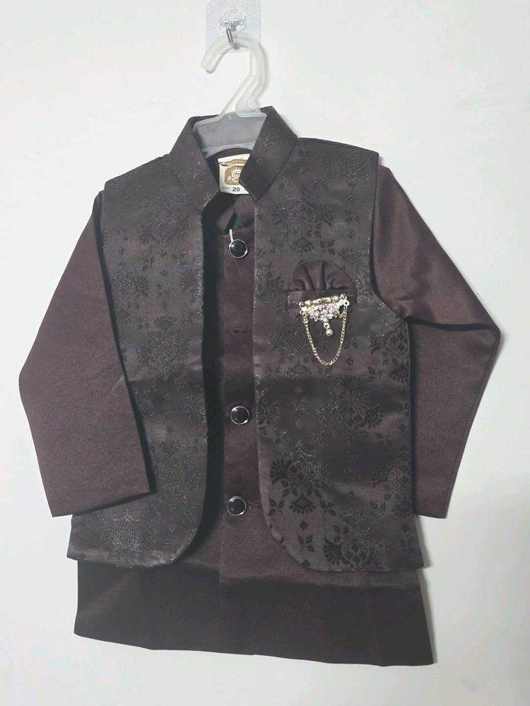 Boys' Festive Waistcoat Kurta Set