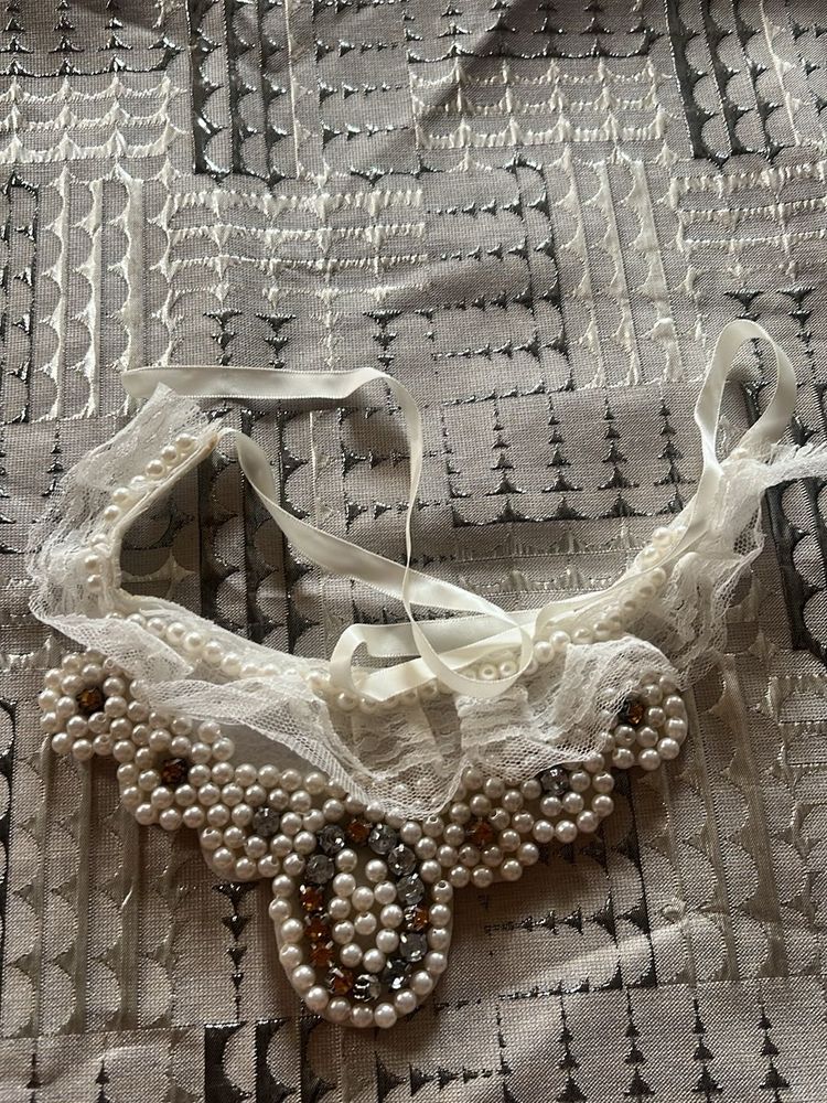 Pearl &amp; Lace Necklace