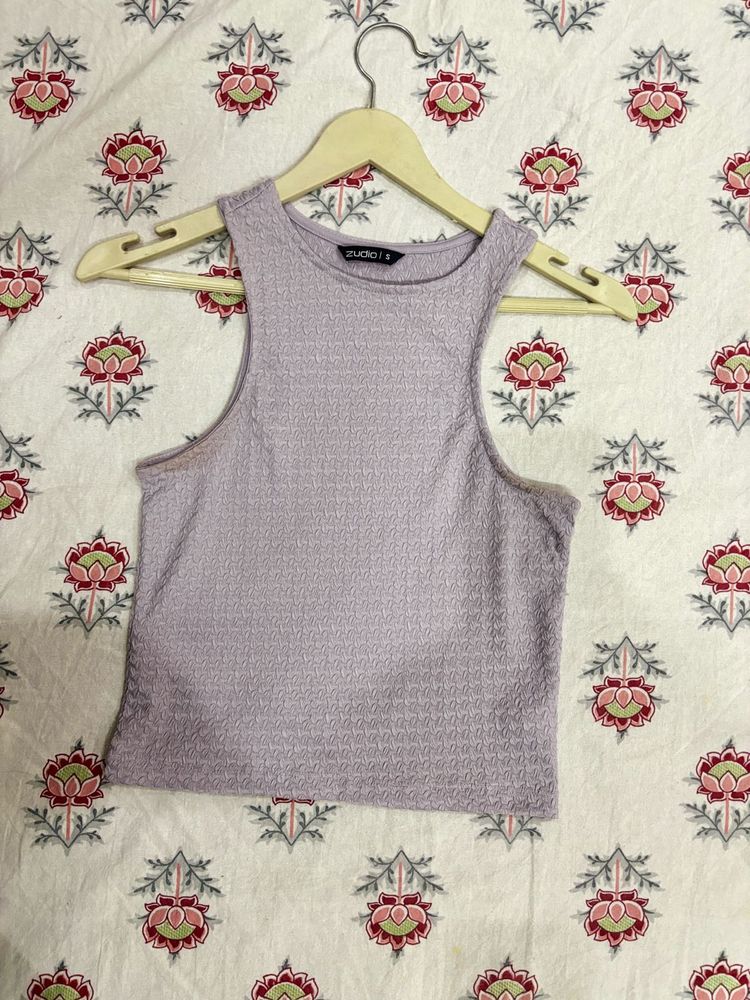 Lavender Textured Tank Top