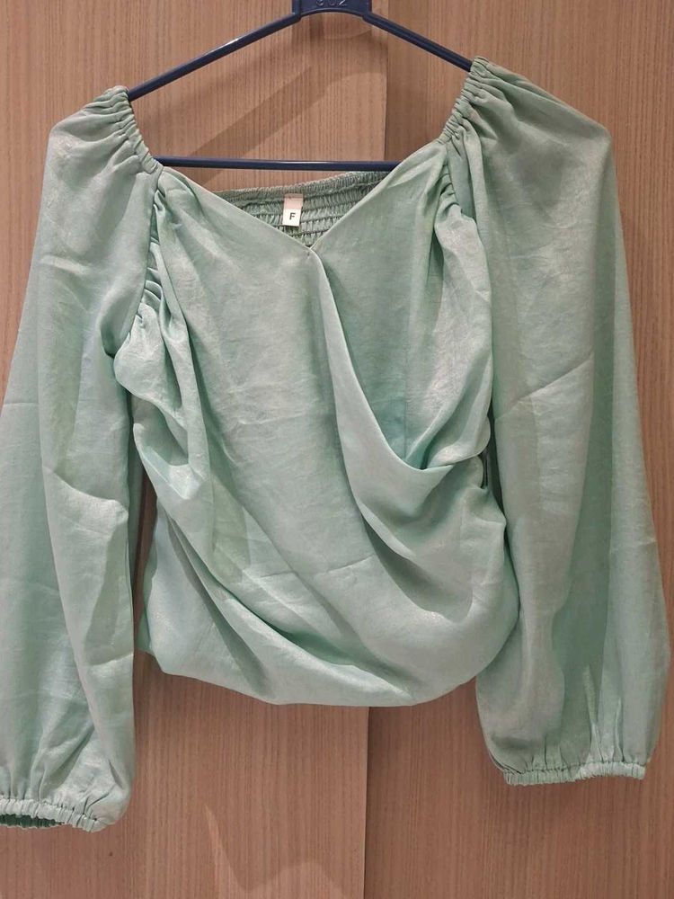 Mint Green Long Sleeve Top