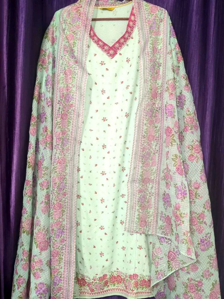 Floral Print Pant Palazzo Kameez Set