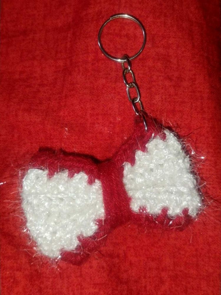 handmade combo of 2 crochet  bow keychain