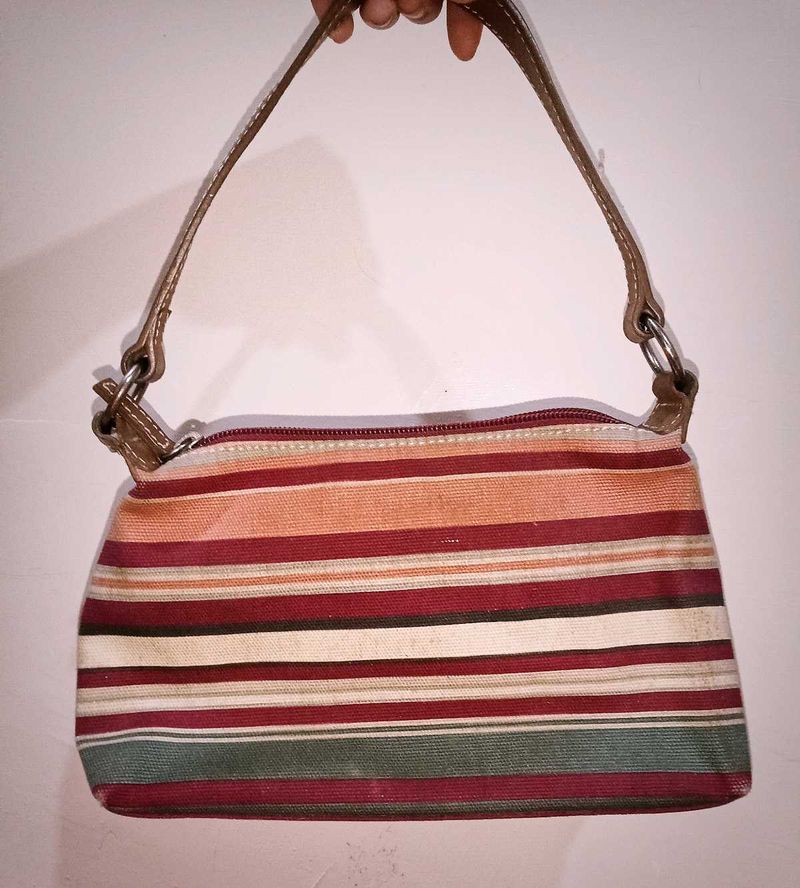 Striped Shoulder Bag