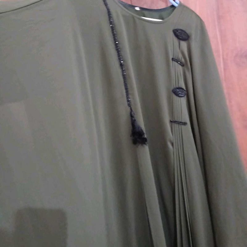 Green Color Abaya