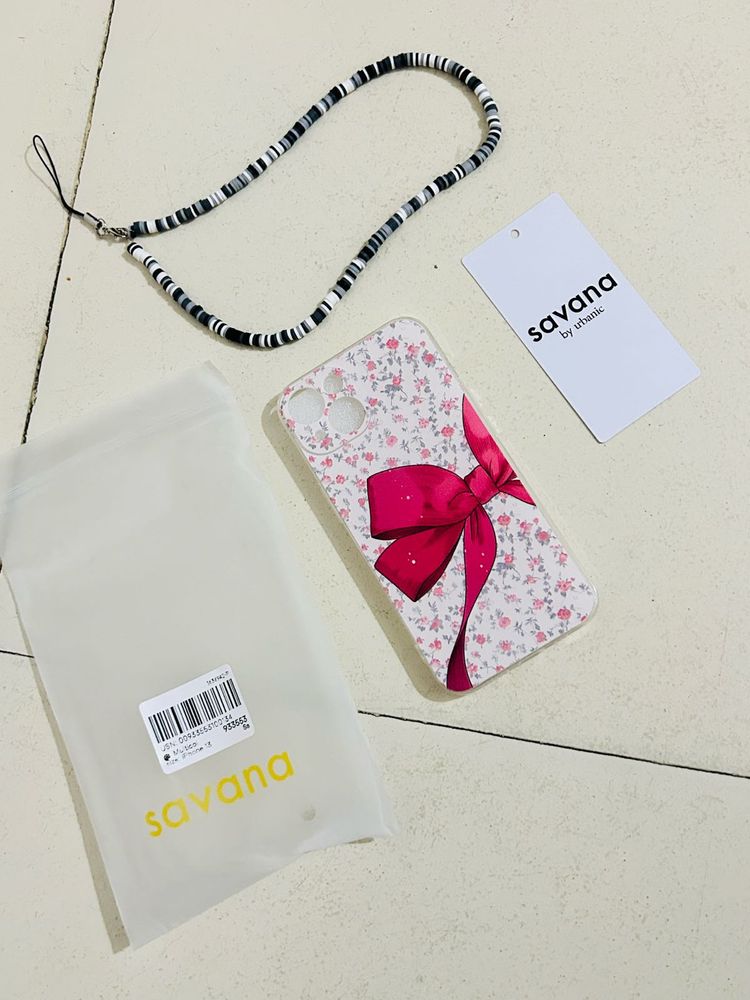 Savana   Girlish Look I Phone 13 Case with Lanyard