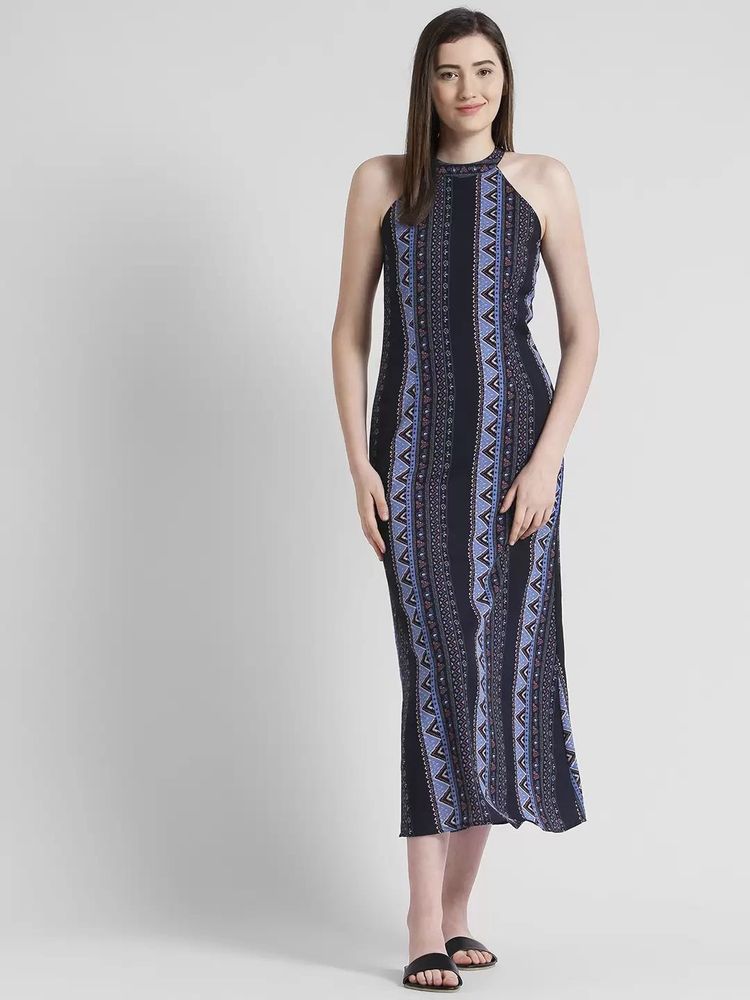Maxi Dark Blue Dress - Zink London