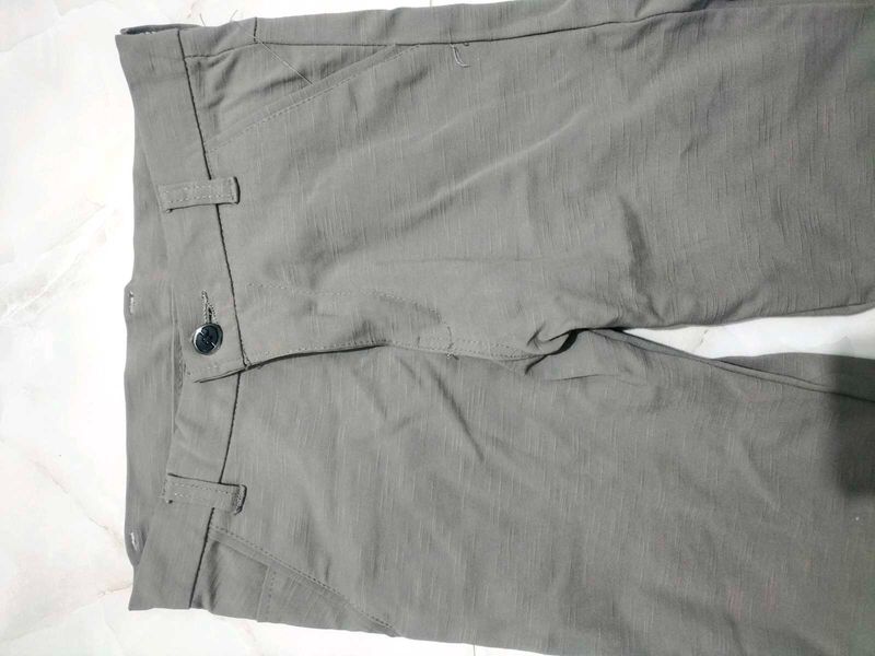Gray Casual Pants