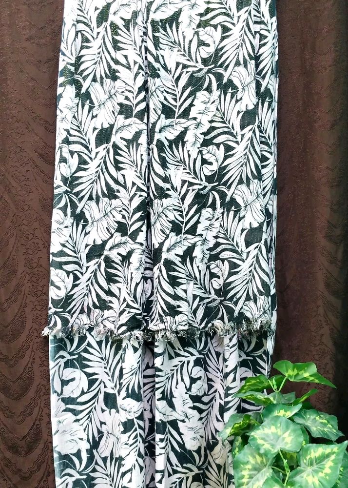 Dupatta Stool Silver Glitter designer piece