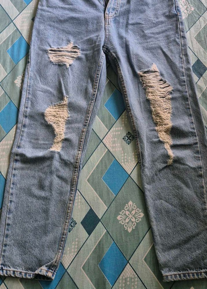 Combo Of Ripped Light Wash Jeans