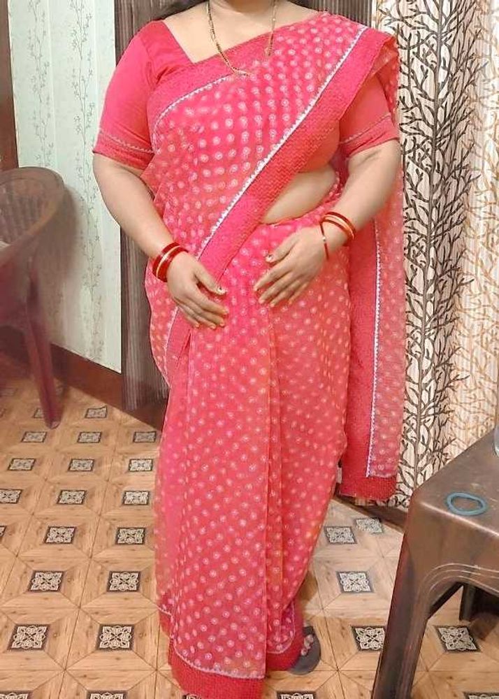Pink Glitter Saree