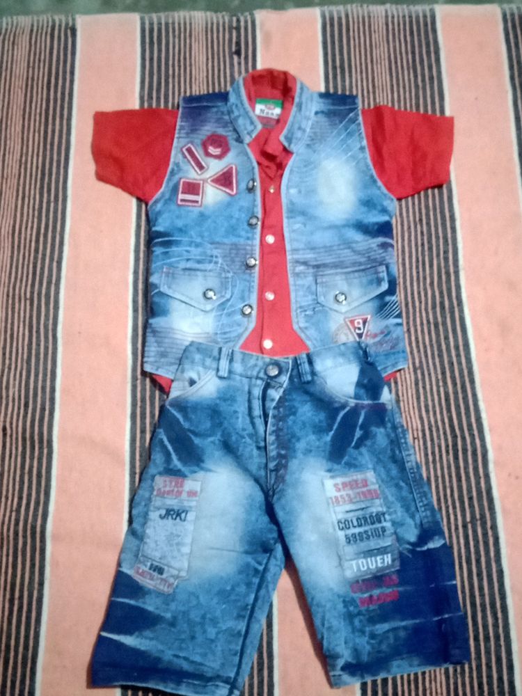 Boys shirt , pant and jacket set