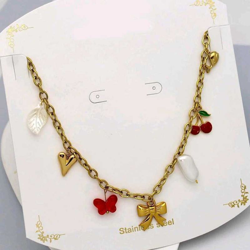 TRENDING Cute Coqqute Bow Charm Necklace