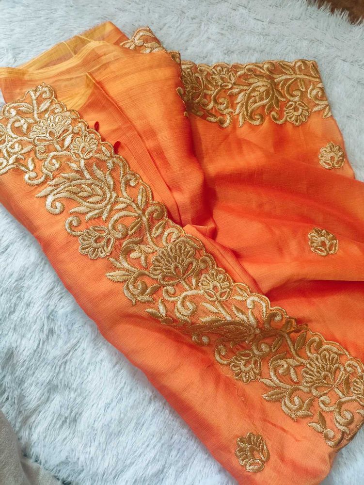 GORGEOUS ORANGE SAREE