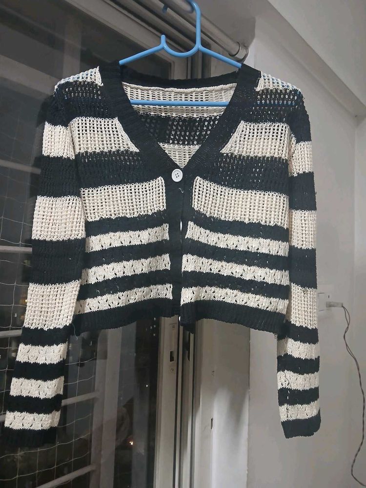 Striped Knit Cardigan