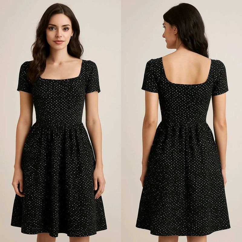 Polka Dot Fit &amp; Flare Dress