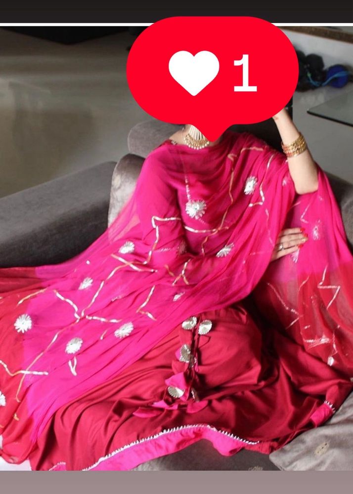Pink and maroon Kurta Set
