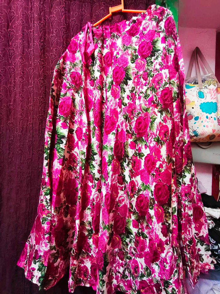 Floral Ethnic Skirt with a kurta top