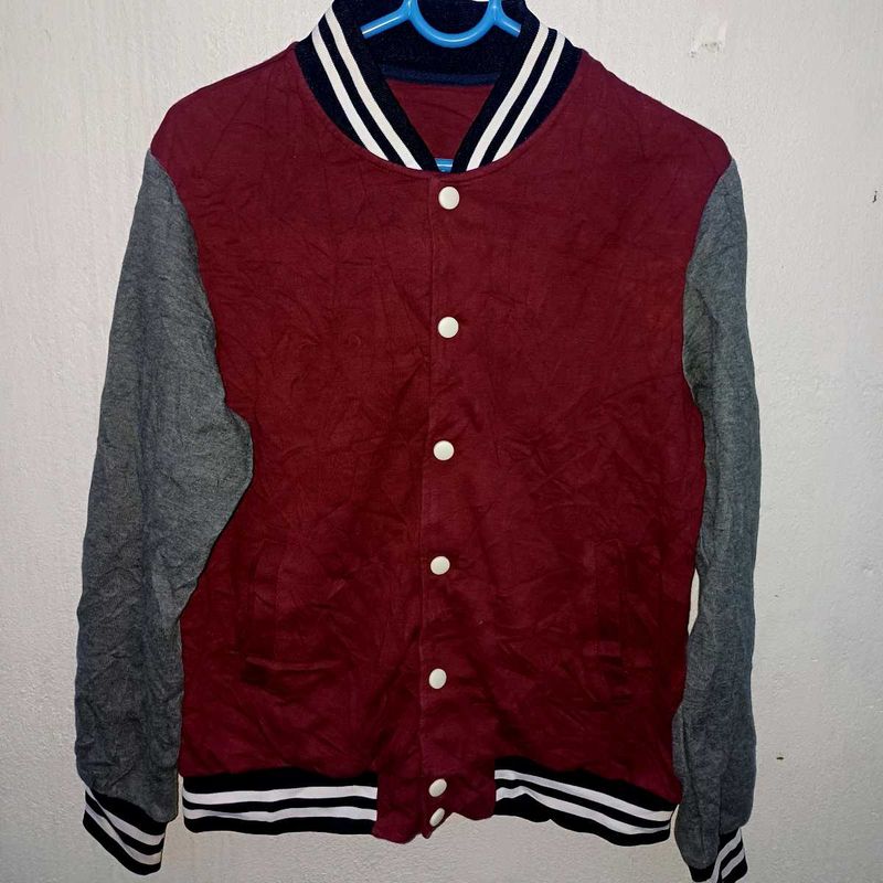 💥maroon Varsity Jacket
