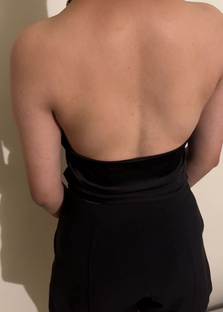 Sleek Black Halter Top