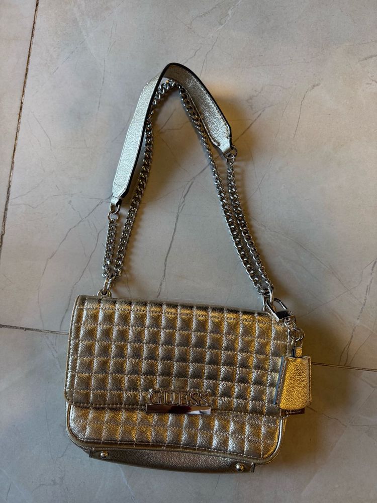 Guess Shoulder Bag, Gold color