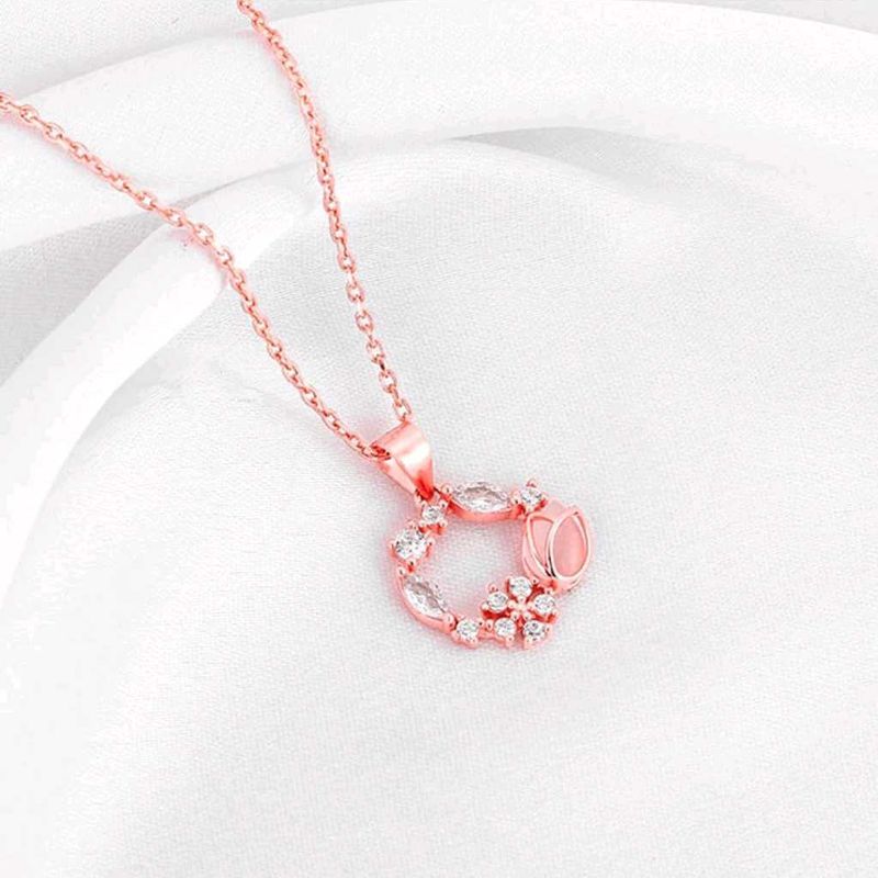 Giva Real Silver Chain+Pendant (Rose Gold)