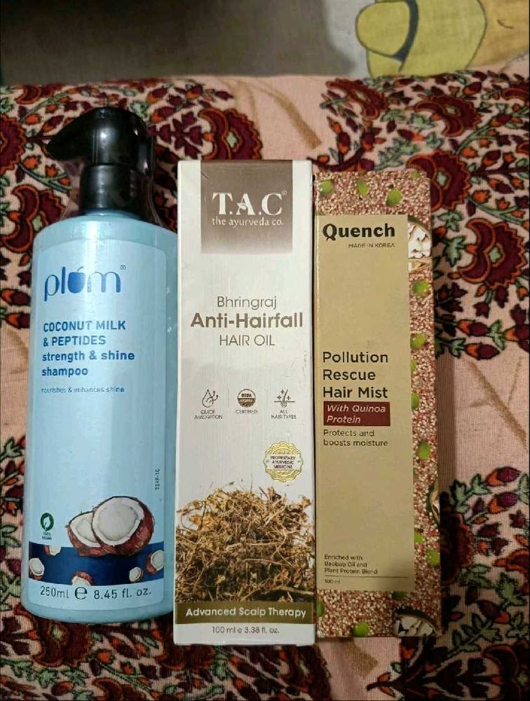 Pack Of 4, Shampoo , Oil, Serum, Hair Mist