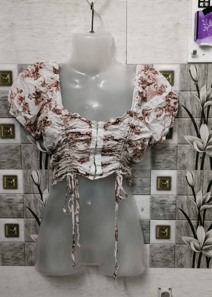 Floral Print Crop Top