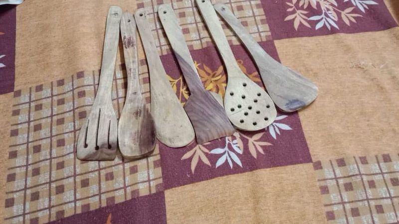 Vintage Wooden Utensil Set