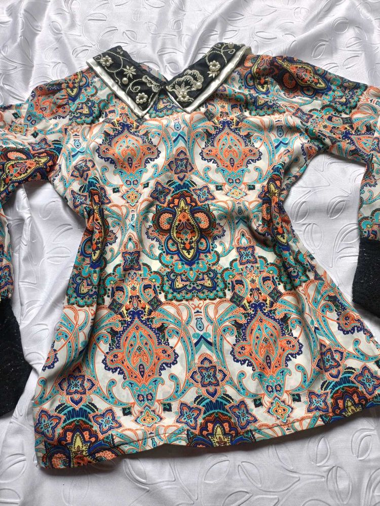 Y2K Paisley Print Top 🖤