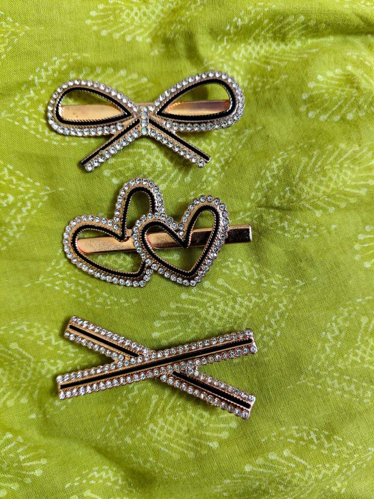 Sparkly Hair Clips (Set of 3)