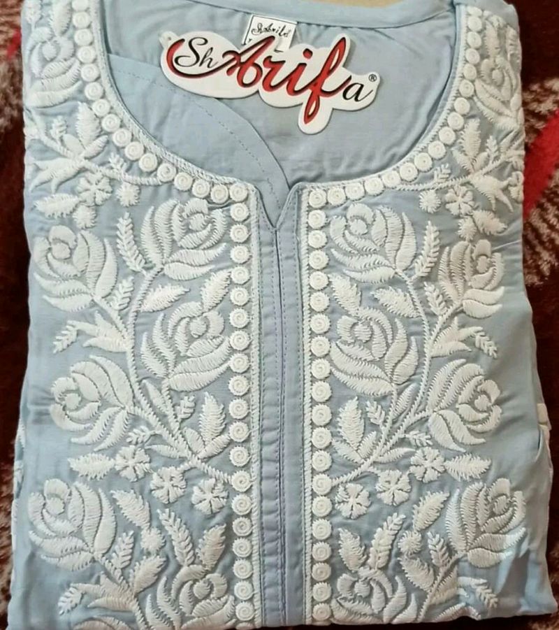 Arifa Brand Chikankari Kurti Set