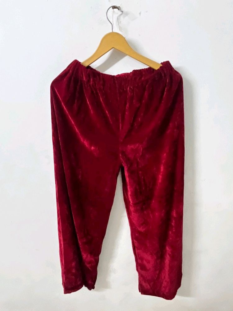 New Unused Velvet Plazo
