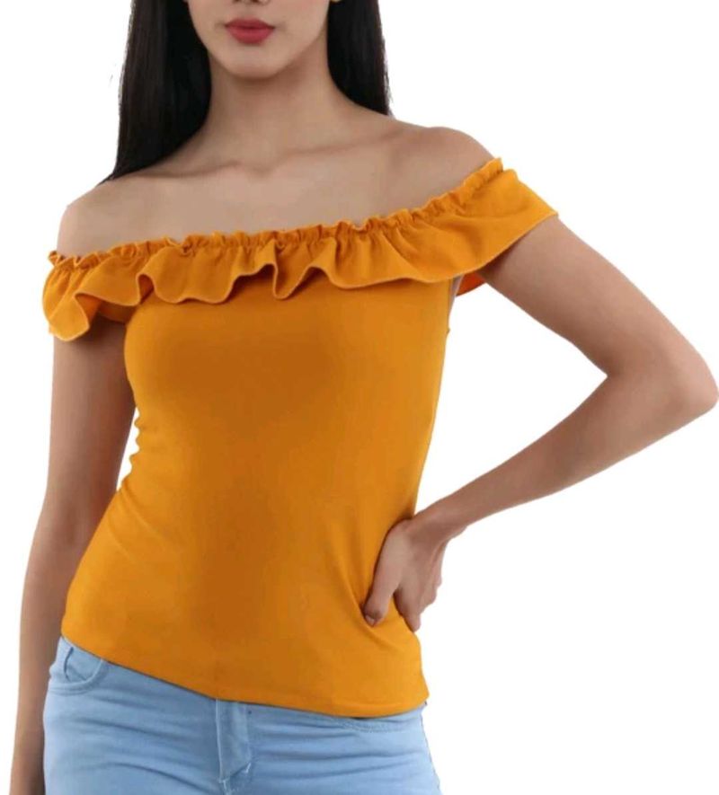 Mustard Off-Shoulder Top