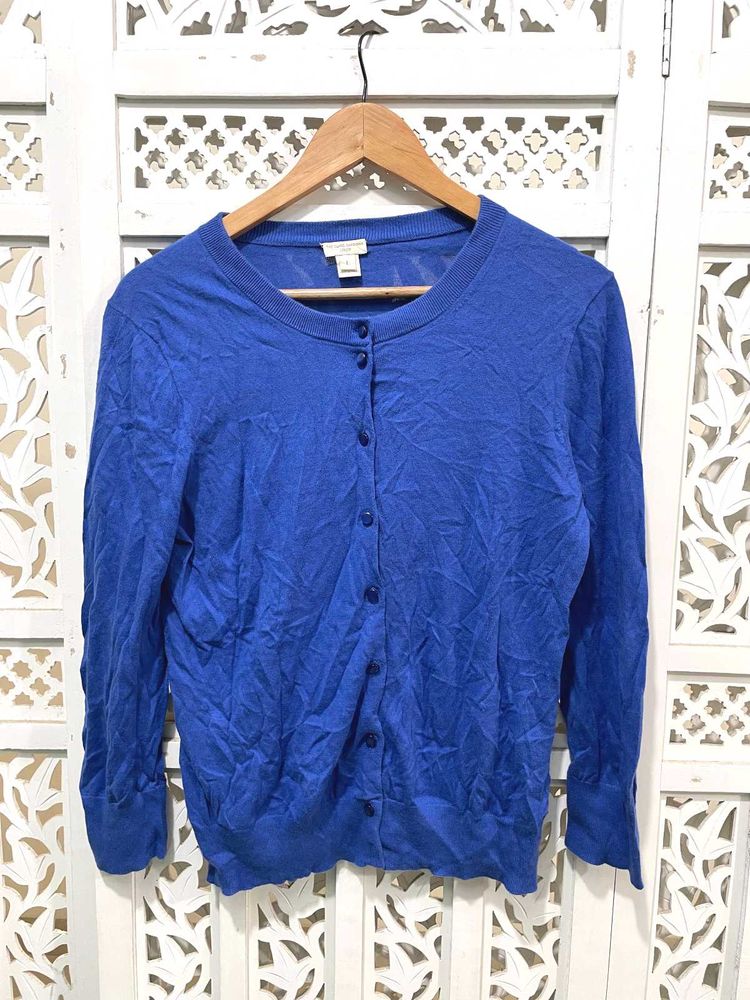 Imported Blue Cardigan Sweater A