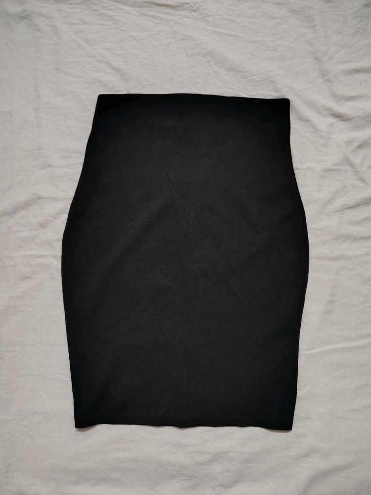 SHEIN Chic Black Mini Pencil Skirt