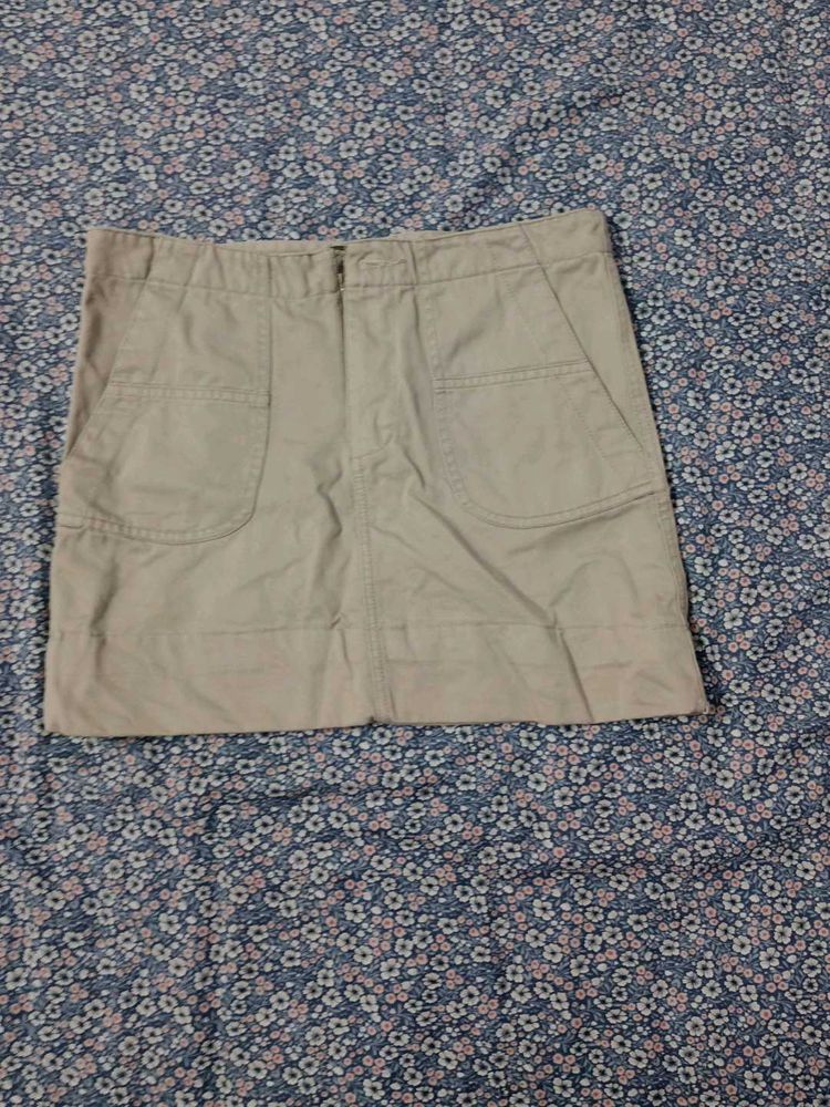 Khaki Mini Skirt
