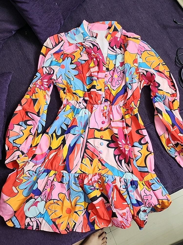Printed Floral Dress